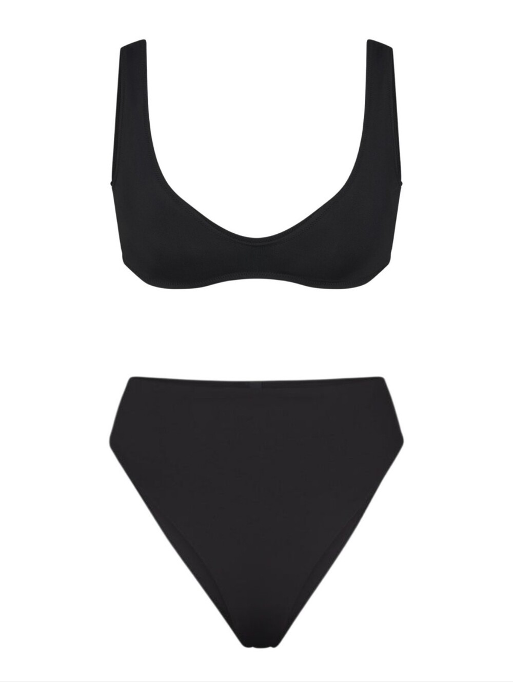 Skims Signature Swim Plunge Bikini Top & Mid Waist Bottom (2pc Swim Set)